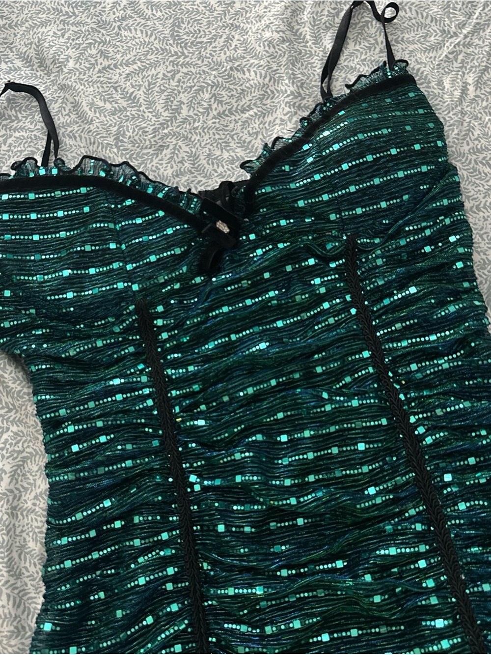 Emerald Green Sequin Dress